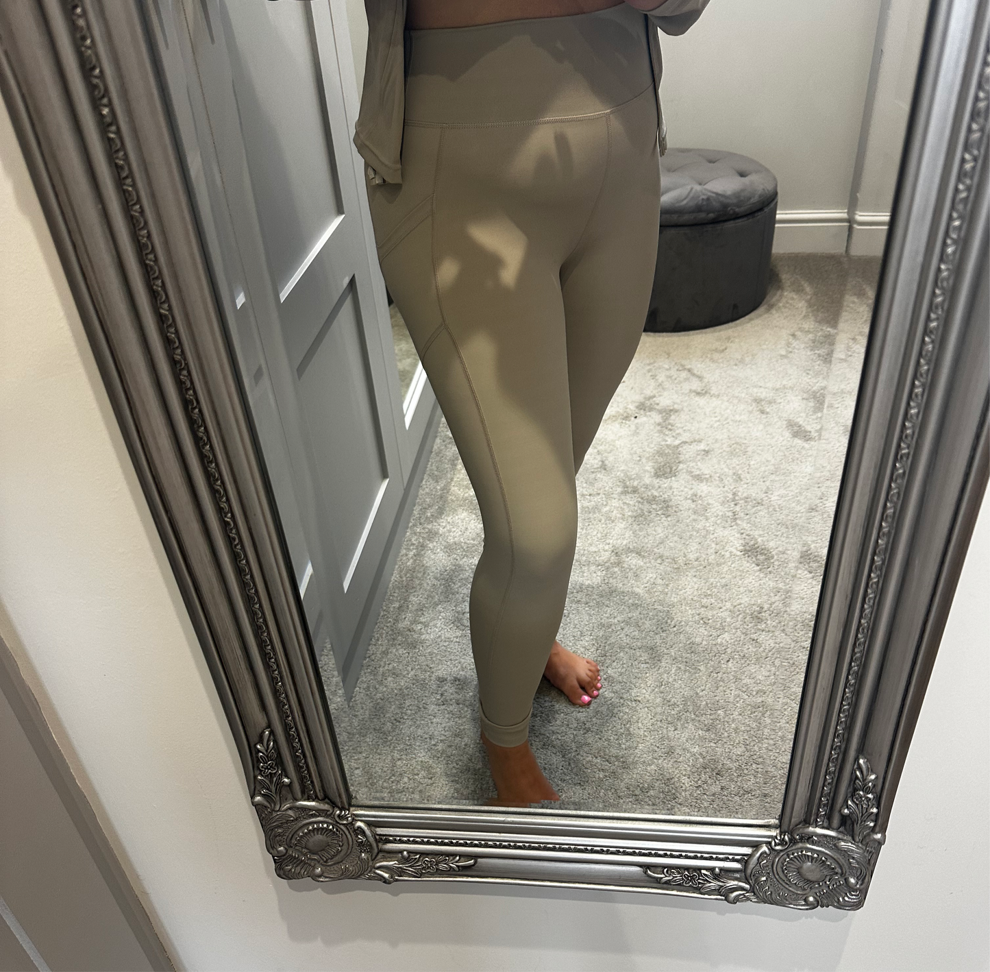 Active Wear Beige Leggings