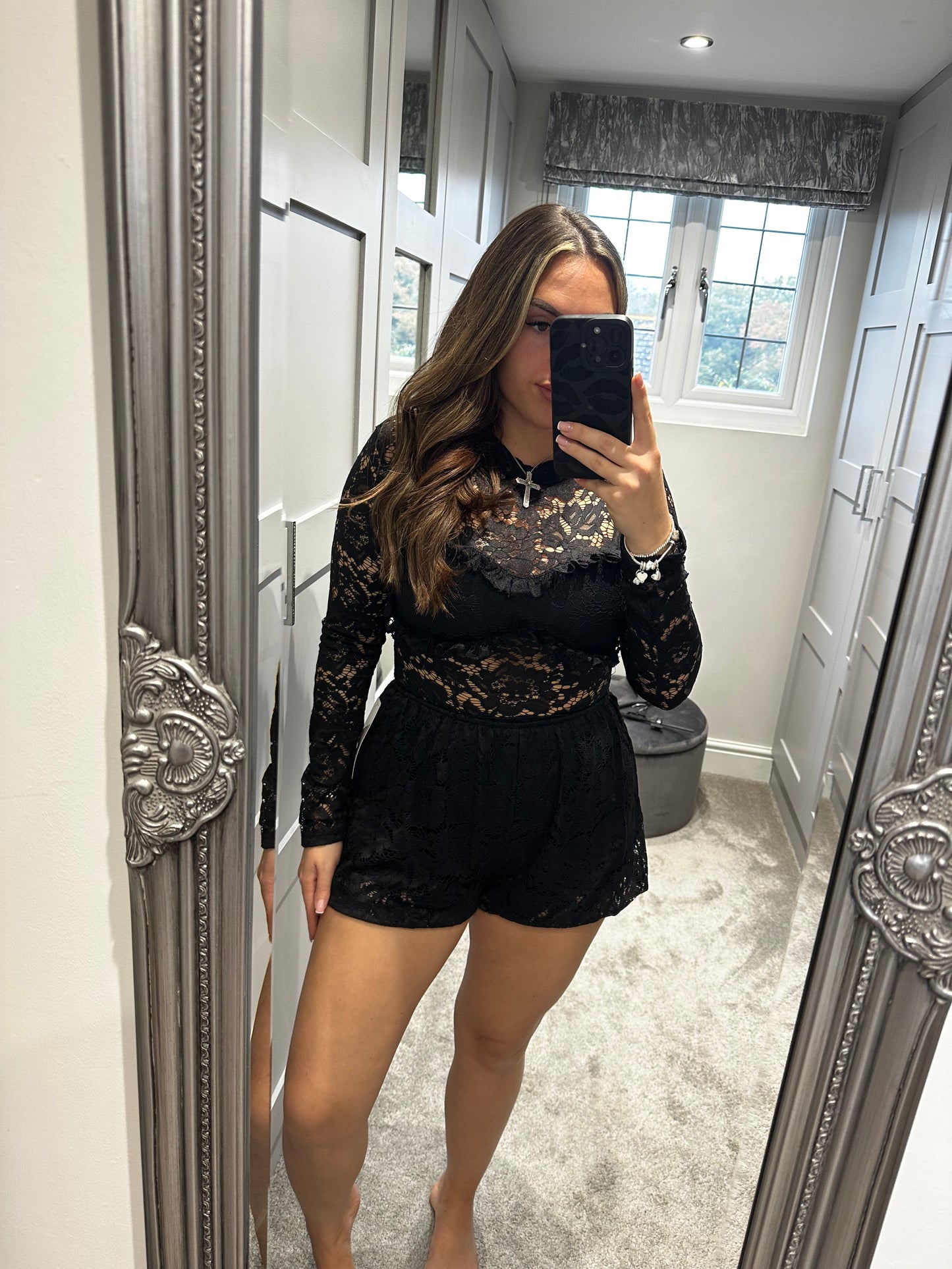 Black Lace Short Co-Ord