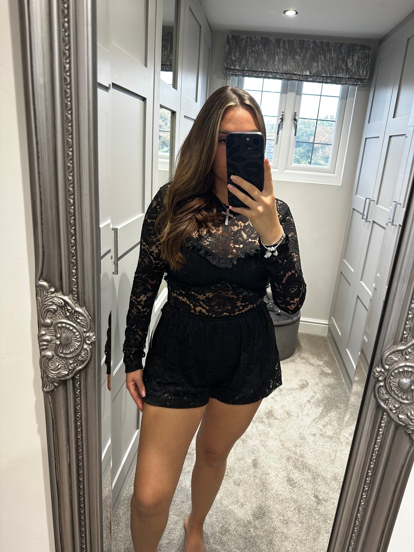 Black Lace Short Co-Ord