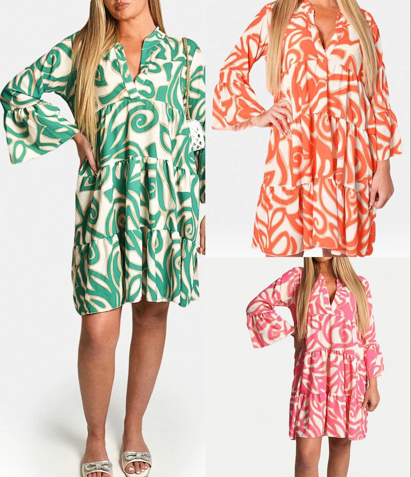 Printed Smock Dress