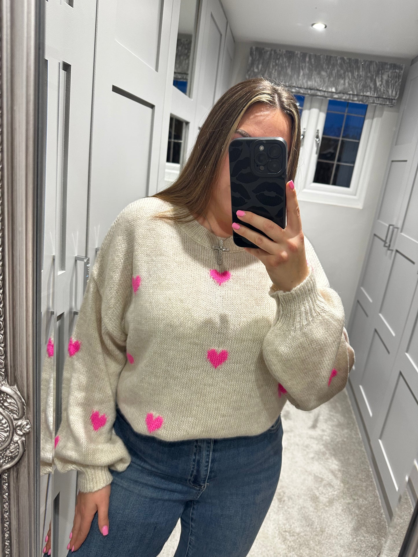 Heart Print Jumper