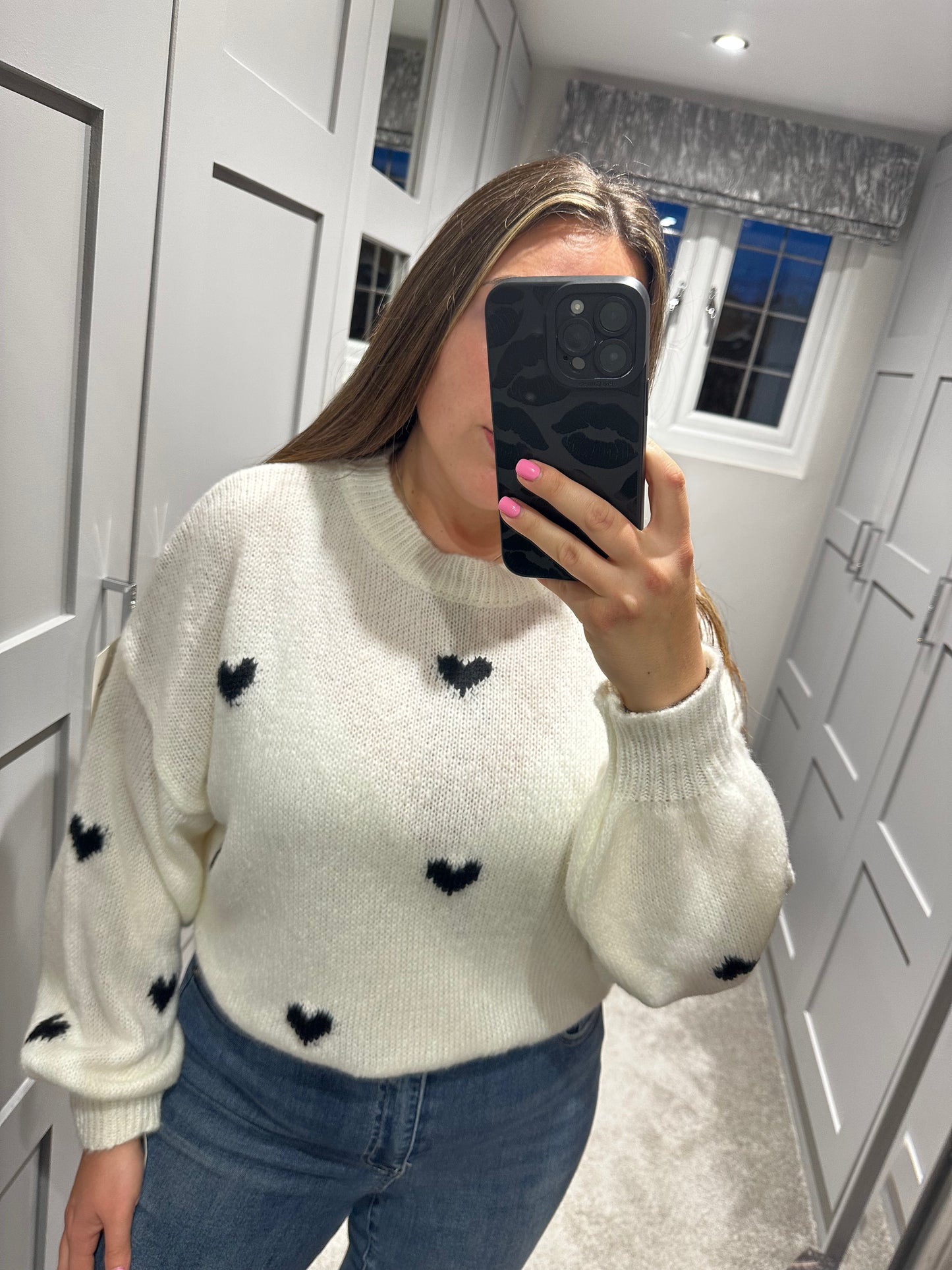 Heart Print Jumper