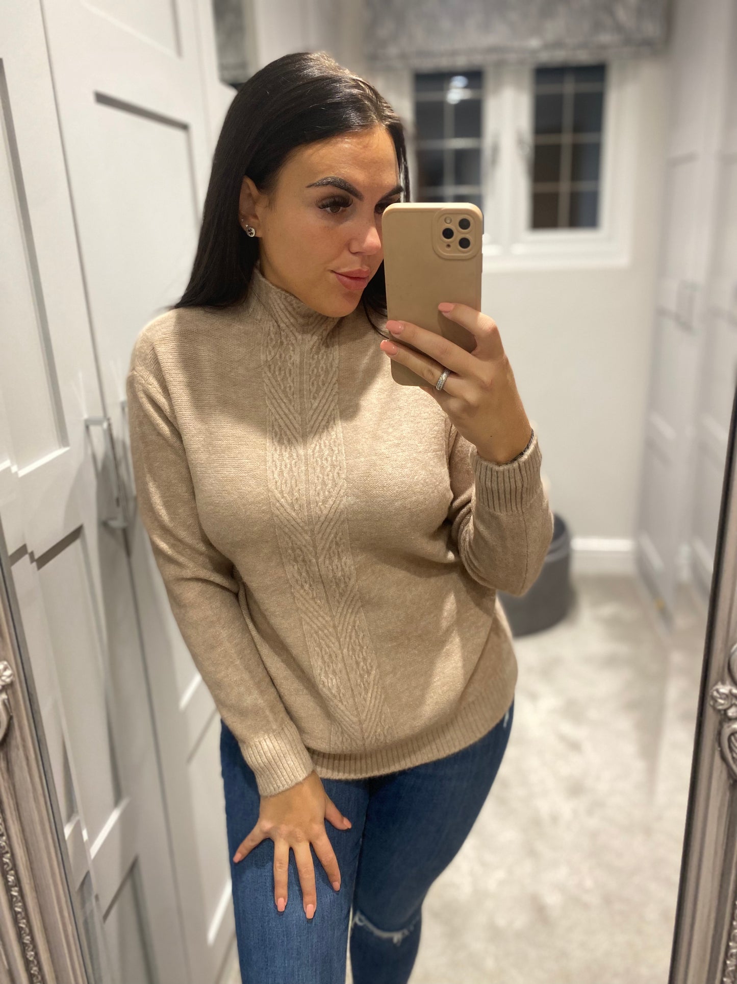 Beige Knitted Jumper