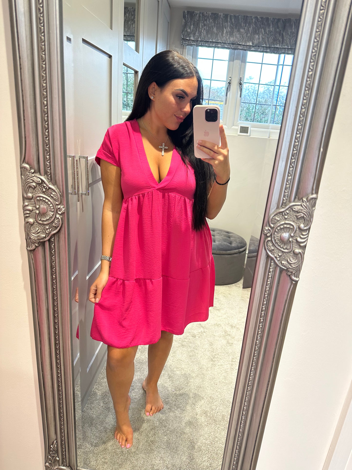 Pink Smock Dress